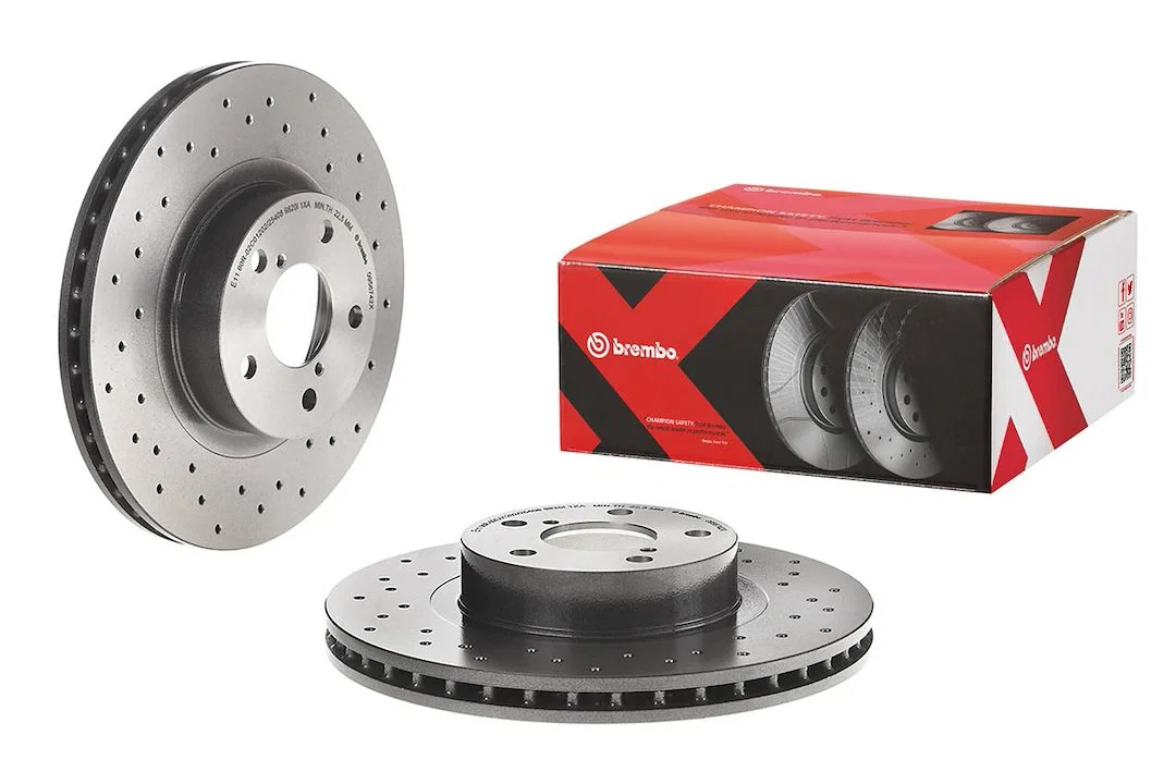 0956742XC02 – BREMBO Brake Rotor, Vented Cross Drilled One Piece Design Wheel Bolt Pattern 5 x 100 Millimeter 276 Mil...
